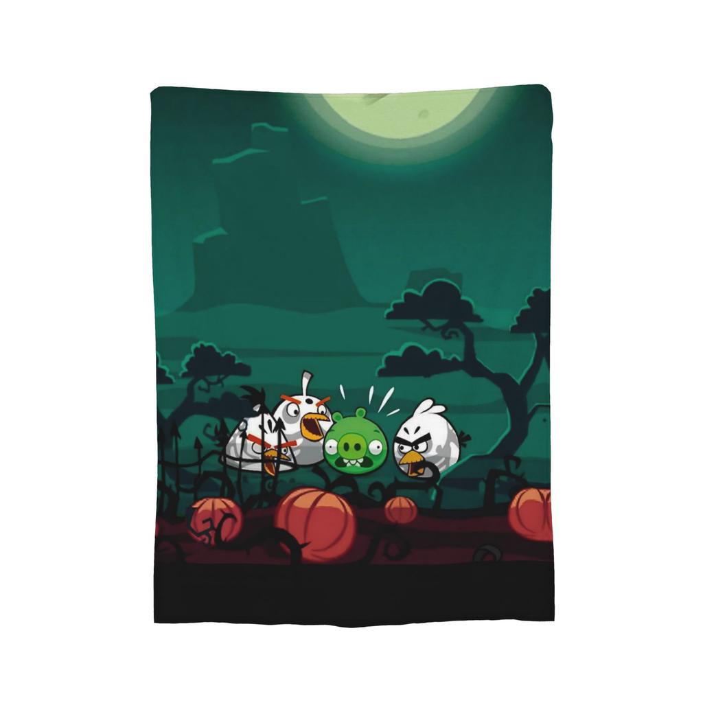 A-Angry Anime B-Birds Games Red Fleece Throw Blankets Blanket for Bedding Car Super Warm Bedspread,