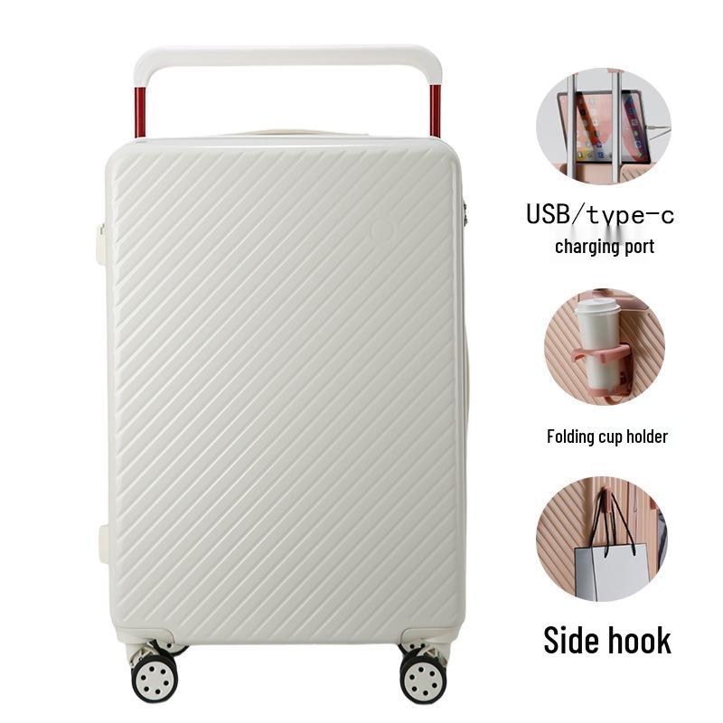 20" Wide Drawbar Carry-on Suitcase with Universal Wheels, Drop-resistant, Travel Combo Lock, High-Value for Students