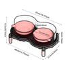 High Foot Cat Double Bowl Stable Pet Neck Protection Bowl Colorful Pet Feeder  for Drinking Feeding