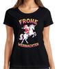 Merry Christmas Santa Claus Unicorn Rainbow Kids Funny Ladies TShirt