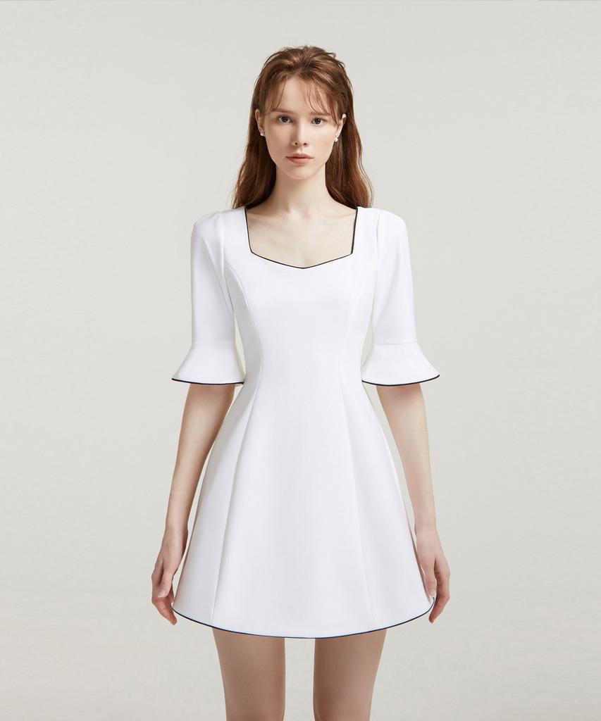 Ageunel White Snow Dress