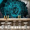 Photo Wallpaper Modern 3D Steel Technology Bar Restaurant Background Wall Murals Abstract Art Wall Paper