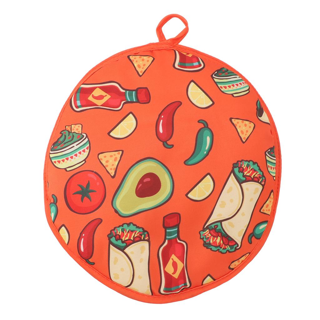 Tortilla Warmer Pouch 11.8 Inch Insulated Microwaveable Fabric Tortilla Keeper Holder for Corn and Flour
