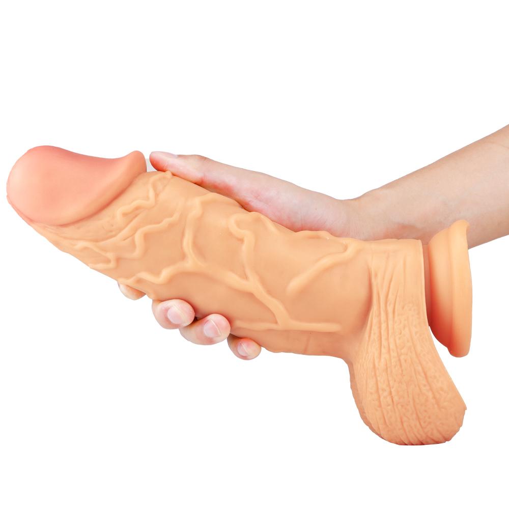 Obrovské dildo Tlustý penis Dvojitý silikonový penis Pro dospělé Sexuální hračky Pro ženu Vagina Anální Masturbace Měkký Realistický Velký penis