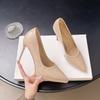 2026 Spring and Autumn New Platform Stiletto High Heels Women's Patent Leather Pointed Toe Sexy Temperament Single Shoes