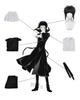 Akutagawa Ryunosuke Cosplay Captain of the Guerrilla Bungo Stray Dogs Cosplay Costume for Cultural and Stage Performances Ryunosuke Wig Size