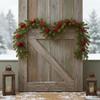 Christmas Garland Artificial Red Fruit Dense for Door