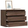 VidaXL Corner Chest of Drawers Brown Oak 80x41x58 Cm Engineered Wood, Chest of Drawers, Filing Cabinet, Drawer Cabinet, Cabinet 852858