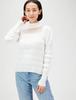 FRAY Decollete Sheer Knit Pullover FWNT224037 White F I.D. Women's