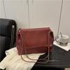 Women Fashion Woven Pattern Chain Strap Mini Square Shoulder Handbag For Daily Commute