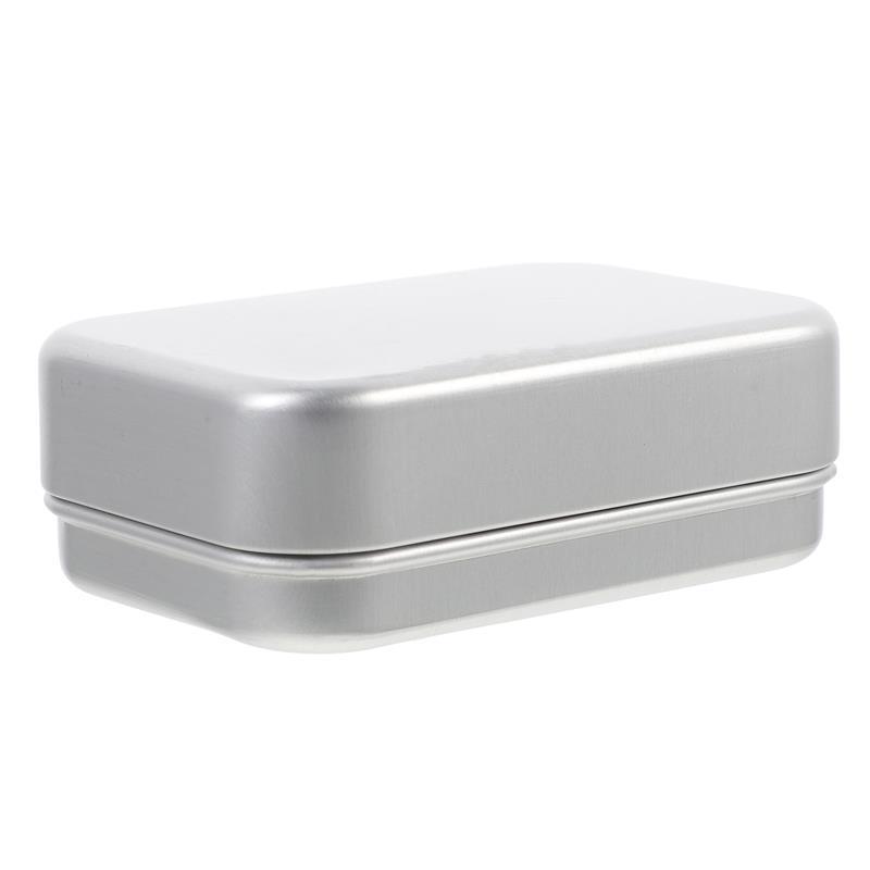 

Practical Soap Box with Lid Aluminum Tin Square Soap Holder Box Travel Soap Storage Case Prevent Soap Dissolving Bathroom Supply
