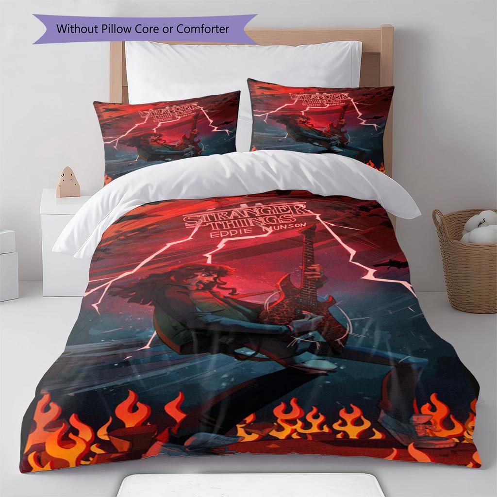 Cartoon Pattern Bedding Quilt Set Quilt Cover Pillowcase Home Decoration Birthday Gift (1 * duvet cover + 2 * pillowcase, without core)