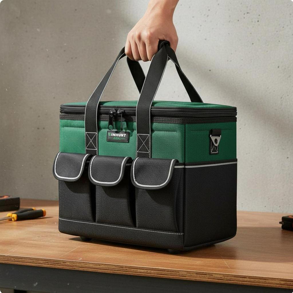 Electrician Tool Bag WearResistant Heavy Duty Shoulder Strap Included for Electricians,