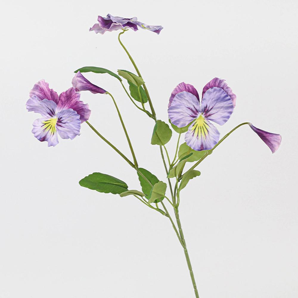 

70cm Silk Heartsease Flowers Real Touch Fake Flowers Living Room Desktop фиолетовый