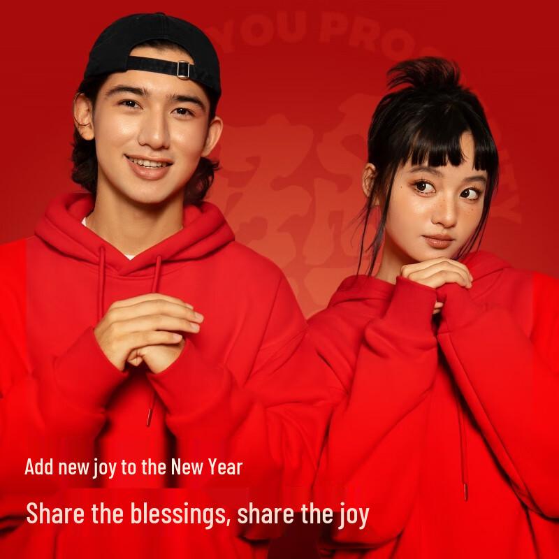 GENIOLAMODE Unisex Wine Red Fleece Lined Hooded Sweatshirt