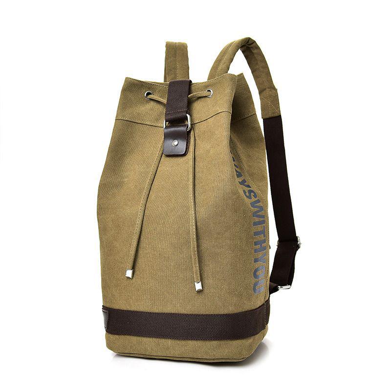 Men's Large Canvas Backpack - Outdoor Sports & Travel School Bag