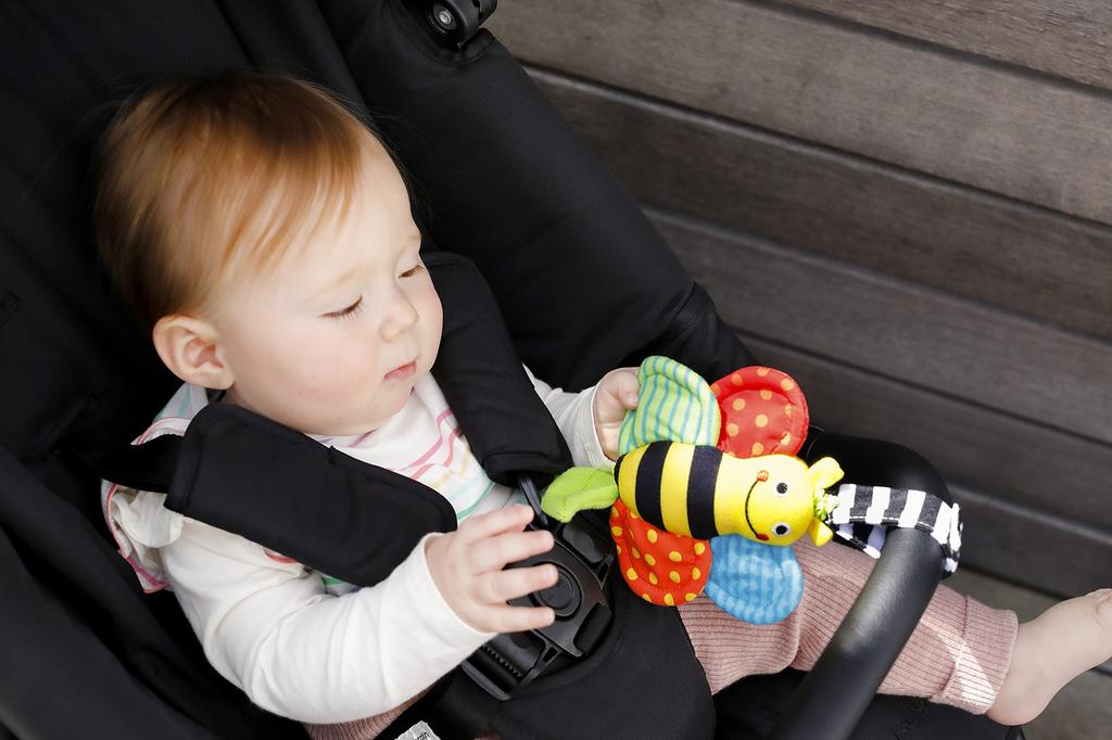 SASSY Bee Stroller Toy with Vibrating Baby Toy Strap, (TYSA80772)