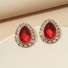 Baroque Water Drop Rhinestone Earrings: Retro French & Hong Kong Style