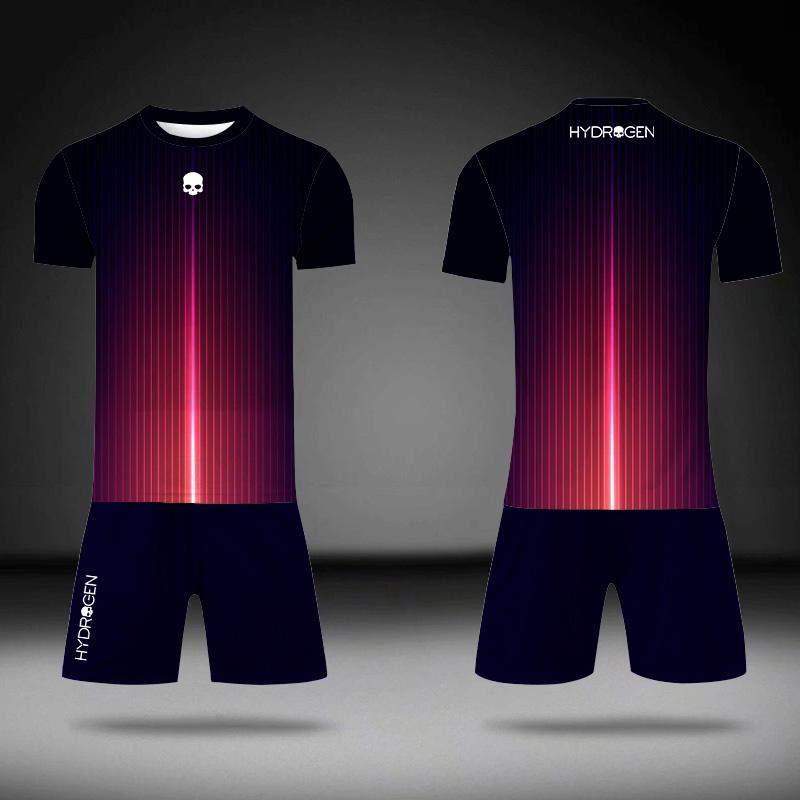 2024 Summer Oversized Loose Fit Tracksuit Men's Stripe Print T-Shirt And Shorts 2-Piece Outfits Tennis Basketball Sportswear Set