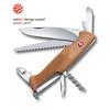 VICTORINOX Ranger Wood 55 Swiss Army Knife for Outdoor Large Locking Bottle Compact Emergency and Knife Knife, Multi-Function Activities, Blade,