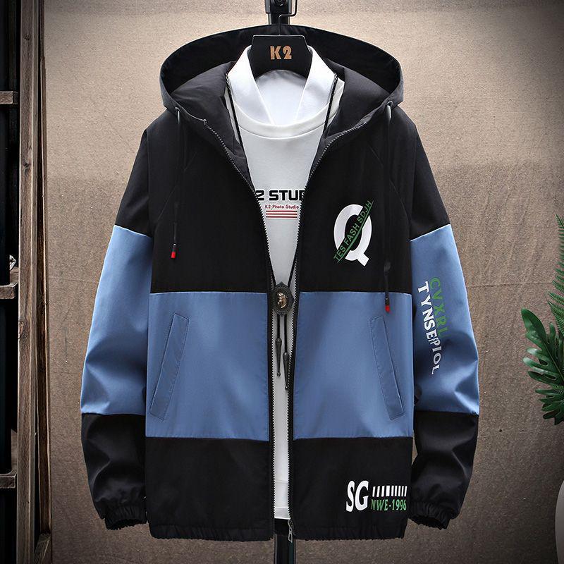 Pánská trendy pracovní bunda s kapucí v korejském stylu pro teenagery