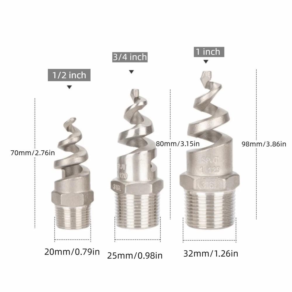 Male Thread Spiral Nozzle Stainless Steel Atomization Nozzle Jet Nozzle Lawn Sprinkler
