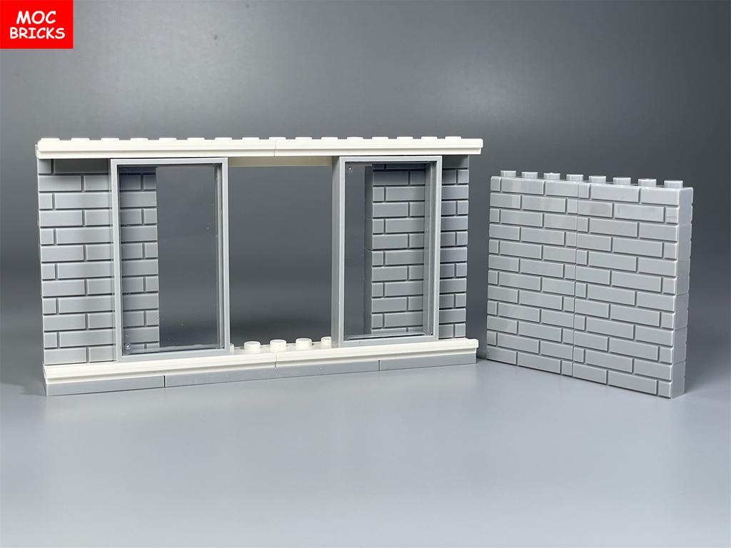 Mattoncini MOC Porta Scorrevole su Rotaia Telaio 1x4x6 60596 92589 Muro di Casa Particelle Assemblate Blocco da Costruzione Giocattolo di Plastica per bambino