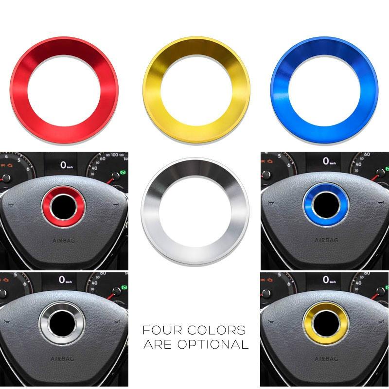 Adesivo per anello distintivo emblema volante auto per VW Golf 6 7 Polo CC Tiguan Passat Decorazione Logo Adesivo Accessori