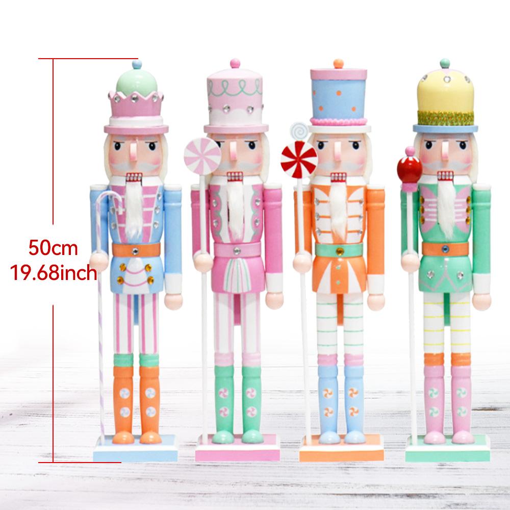 50CM Nutcracker soldier puppet candy series combination wooden craft Christmas tree pendant family festival decoration gift