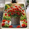 3D Mohnblume Weiche Plüschdecke, Flanelldecke Überwurfdecke für Wohnzimmer Schlafzimmer Bett Sofa Picknick Wandern Freizeit Nickerchen
