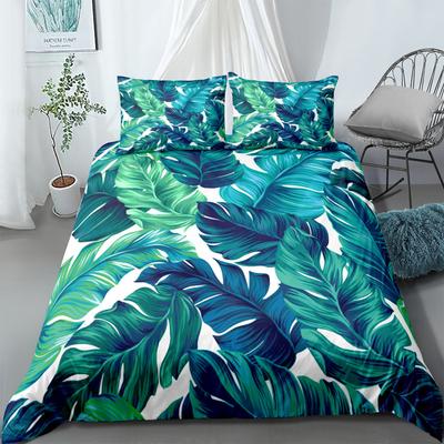 Tropical Giant Leaves Nordic Duvet Cover Set King Queen Double Full Twin Single Size Bed Linen Set