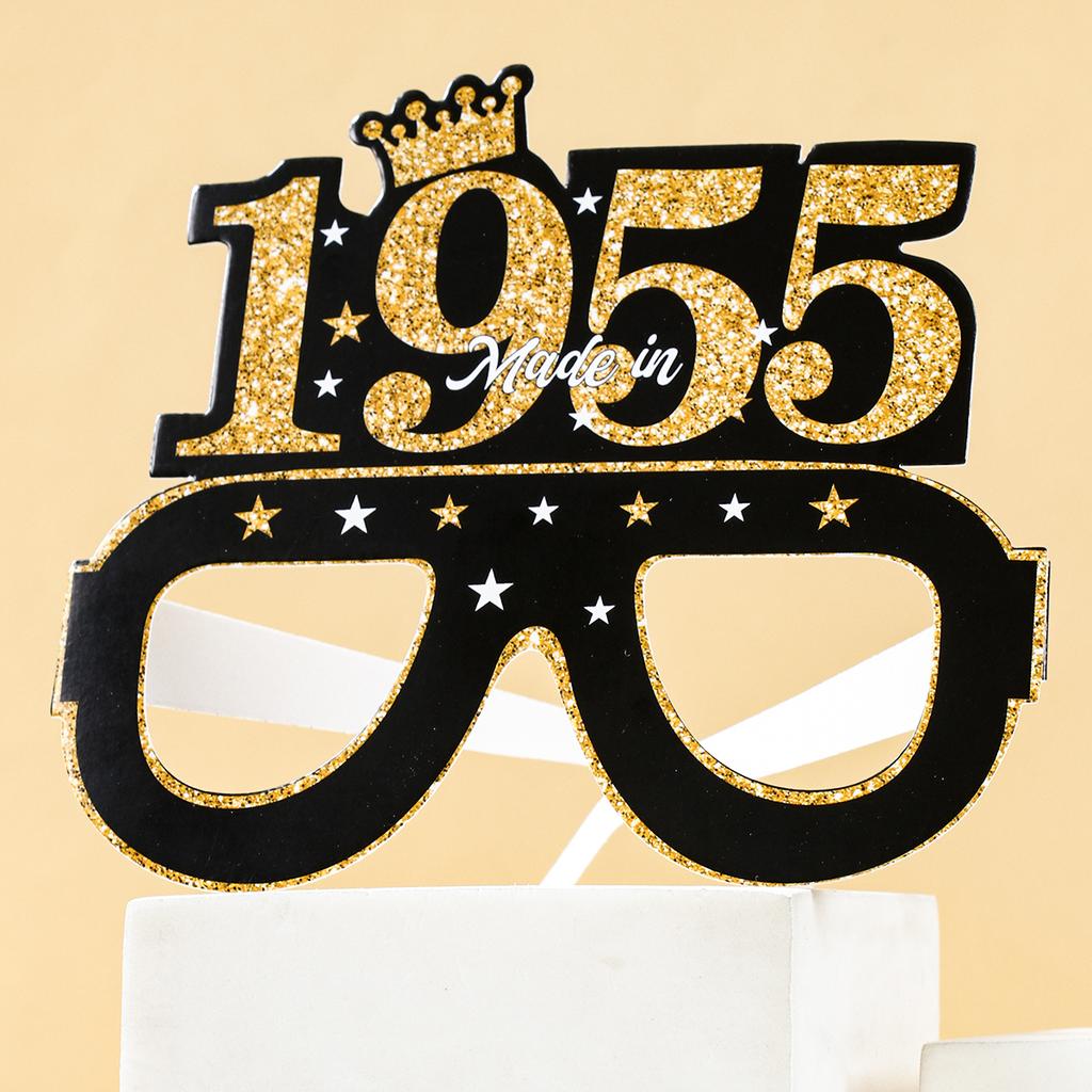 30th 40th 50th 60th 70th Balck Birthday Glasses Photography Props Celebrate Birthday Party Decoration Adults Anniversary Decor