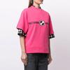 WE11DONE T-Shirts Unisex Pink Crew Neck Moderate Straight Fit WD-TT1-21-547-U-NP