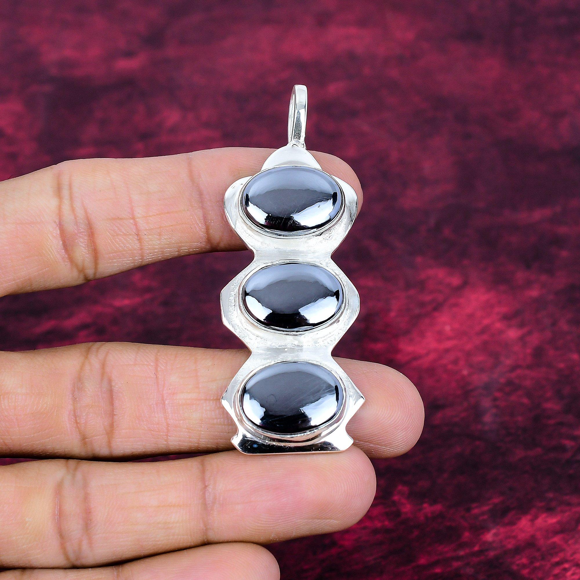 

Подвеска из шунгита, ювелирные изделия из стерлингового серебра 925 пробы, подвеска ручной работы, на День Благодарения 2.18 Inches