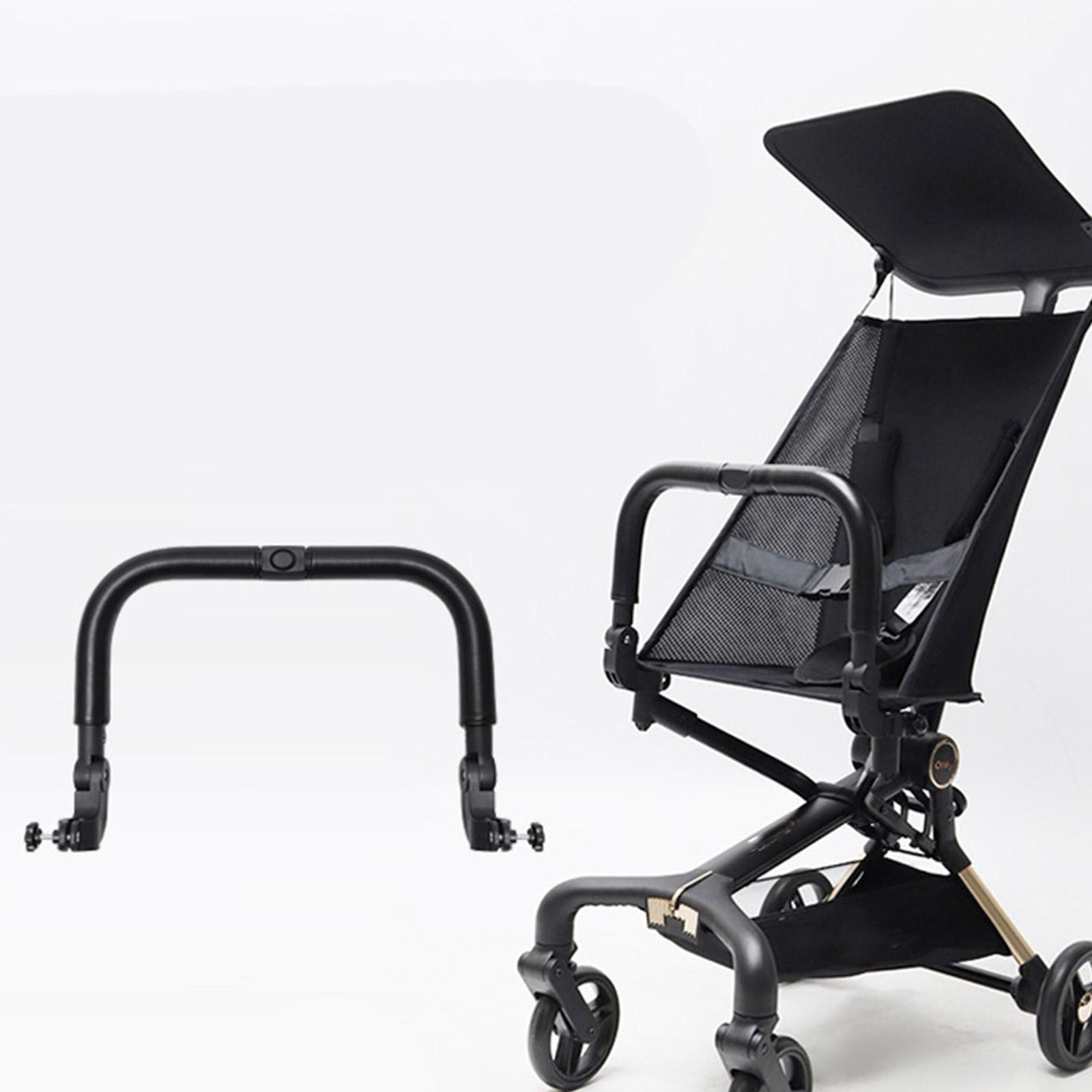 Kinderwagen-Sicherheitsbügel Mittlerer Einstieg Design Kinderwagen Zubehör Werkzeuglose Montage Einfache Reinigung schwarz