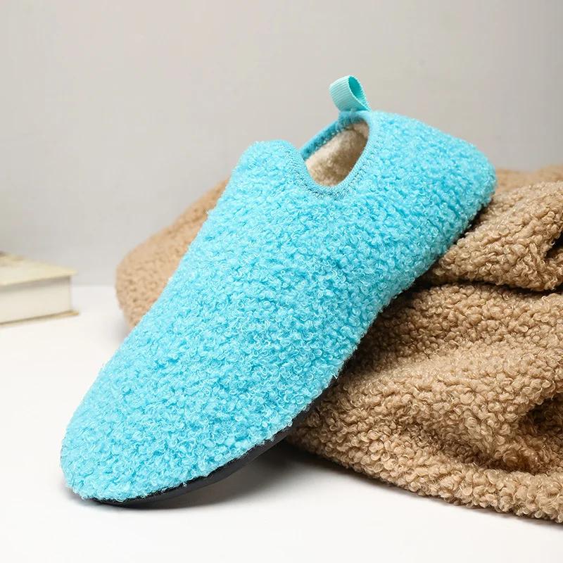 Men Winter Slippers High Quality Soft Plush Warm Slippers For Women Non-Slip Indoor Home Footwear Comfortable Couples Shoes