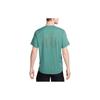 Nike Logo Print Loose Fit Round Neck Short Sleeve T-Shirt Men Tops Green FQ3091-361