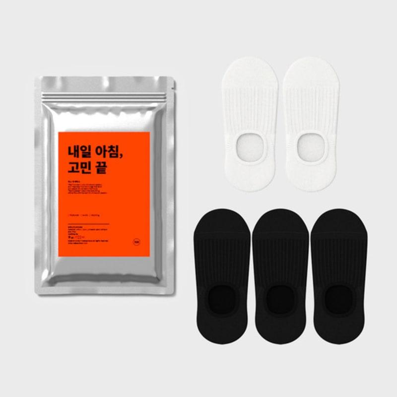 

REDSSOCKSOO [5 пар] Носки-следки Rise Golji, цветной набор 3 3 pairs of white + 2 pairs of black