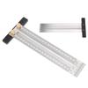 200mm Woodworking Stainless Steel T Ruler Marking Ruler DIY Measuring Scribe Line Tool