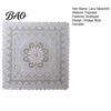 Durable Lace Table Cover Square Floral Doily, Scalloped White Tablecloth, Vintage Style Small Elegant Tablecloth for Coffee Side Tea Party Home Decor