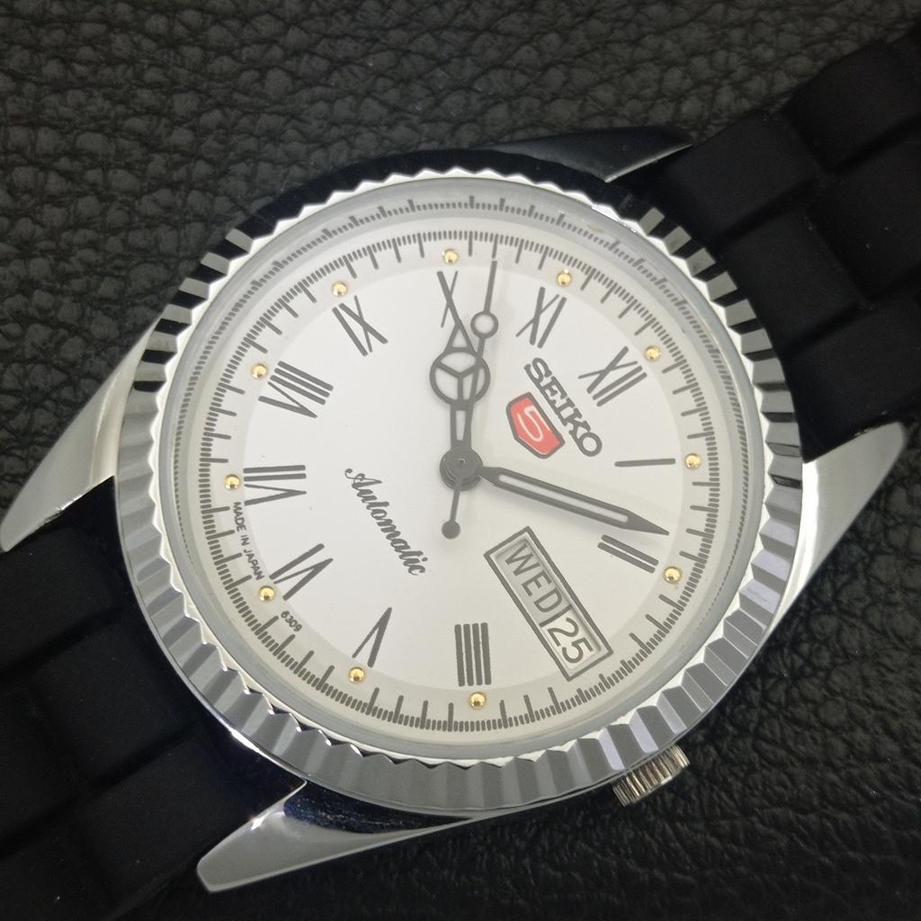JAPAN VINTAGE REFURBISHED SEIKO 5 AUTOMATIC ROMAN FIGURE MENS WATCH A442086-1