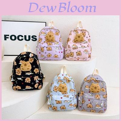 Adorable Cartoon Capybara Plush Backpack For Kids With Breathable Nylon Material