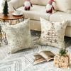 Festive Christmas Pillow Covers: Magic, Deer, Tree, and Snowflake Designs Sofa bed cushion cover, New Year home decoration