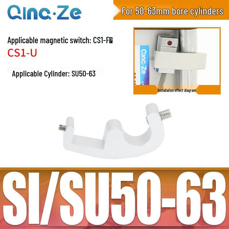 Zylinder SC CS1-F U mit Magnet schalterhalterung CMSG, Befestigungswinkel MBB und Zylinderzubehör D-A93 SU.