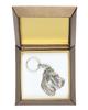Presa Canario, Dogo Canario – Silver-plated pendant with a dog in a decorative box, handbag decoration | Art-Dog