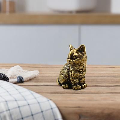Retro kočičí figurky Malá měděná soška kočky Dekorace Zvířecí model Figurka Hračka pro výzdobu domácí místnosti stolu