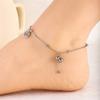 Trendy Double Layer Titanium Steel Love Heart Anklet Gold Versatile Foot Jewelry Set