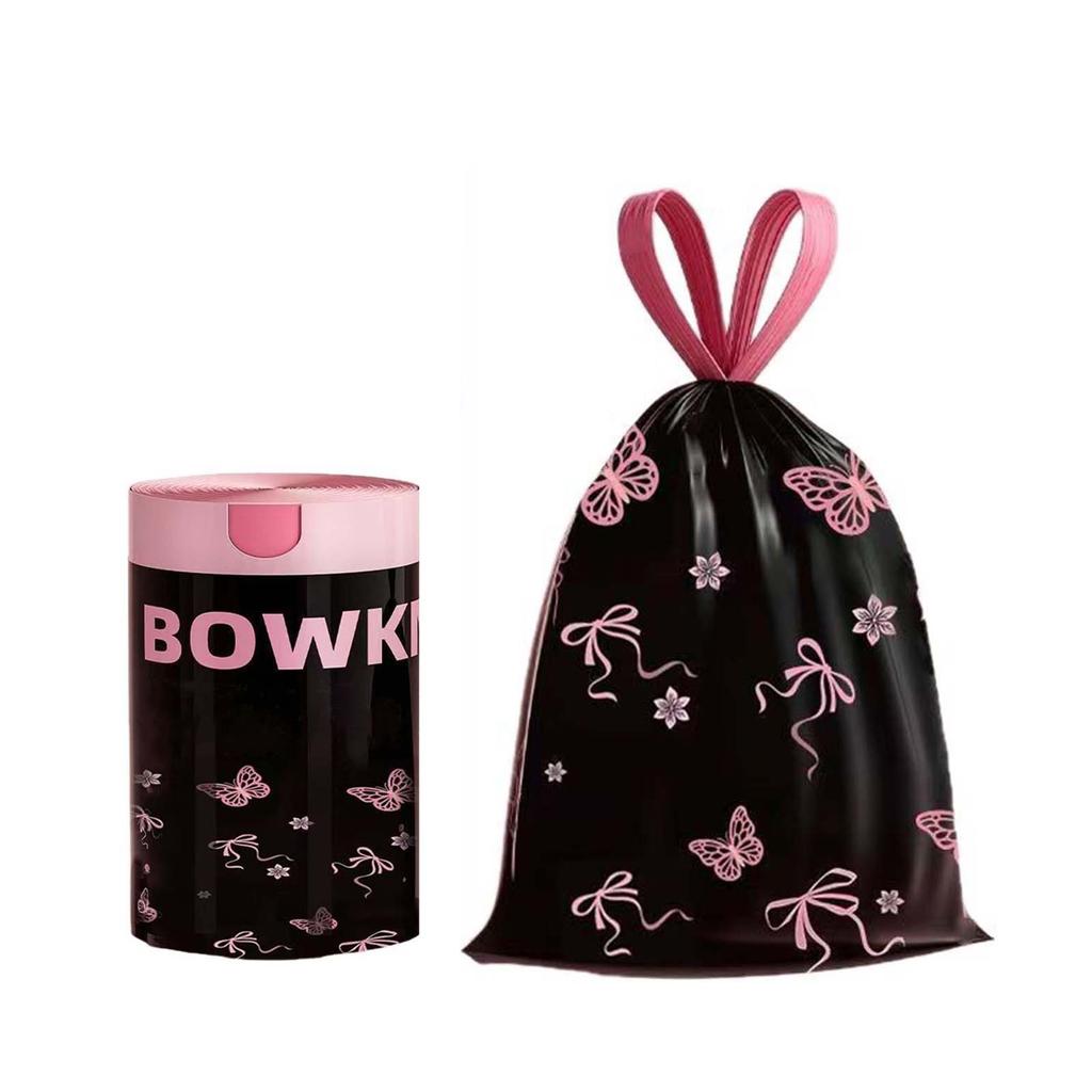 Thick Drawstring Bags with Handles for Kitchen - Household Garbage Bags for Everyday Use