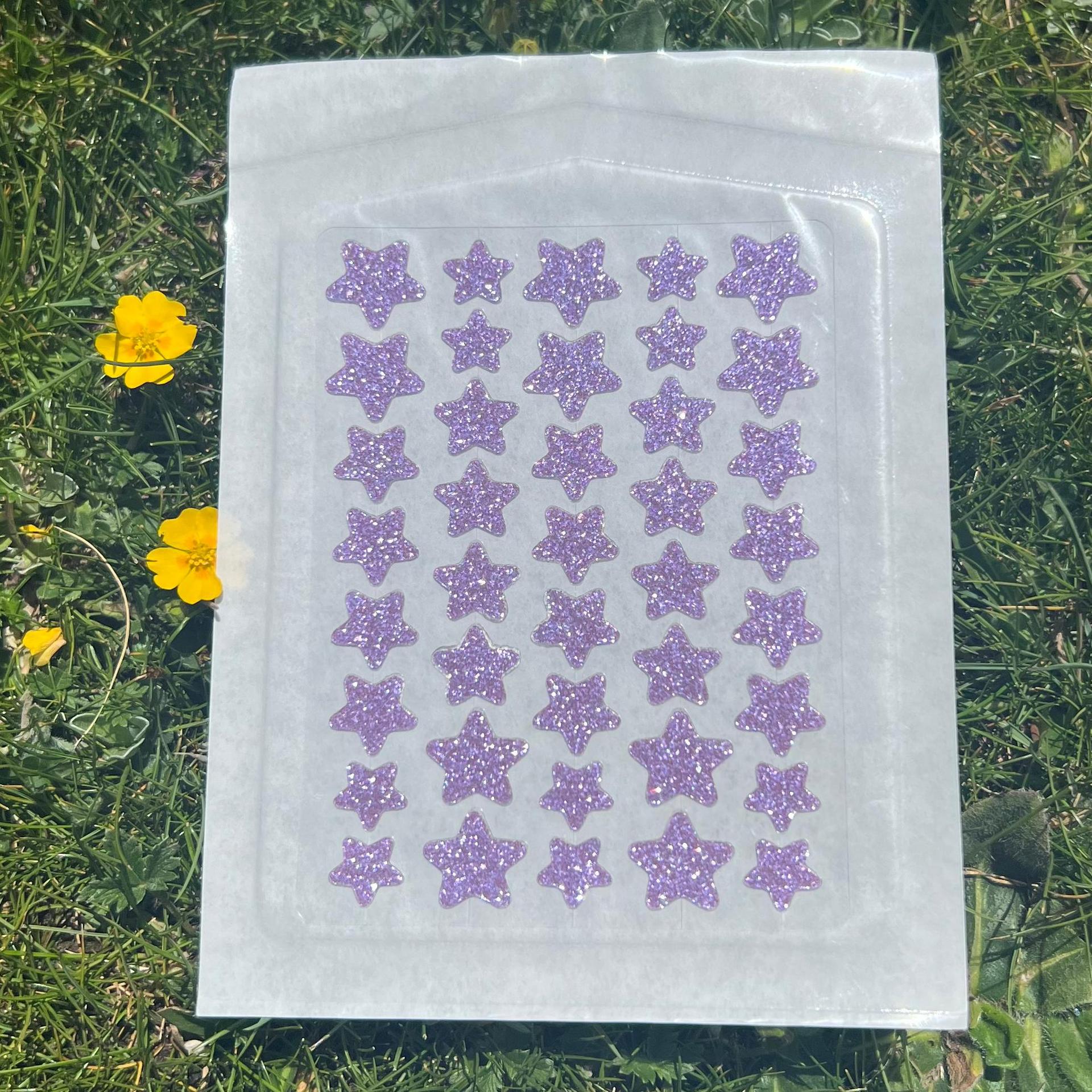 Glitter Star Hydrocolloid Acne Patches: Conceal, Absorb & Heal with Makeup Compatibility