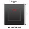 British 13A Socket with USB-C Fast Charging, Hong Kong & Macau Version, Black 3-Hole Square Pin 86 Panel